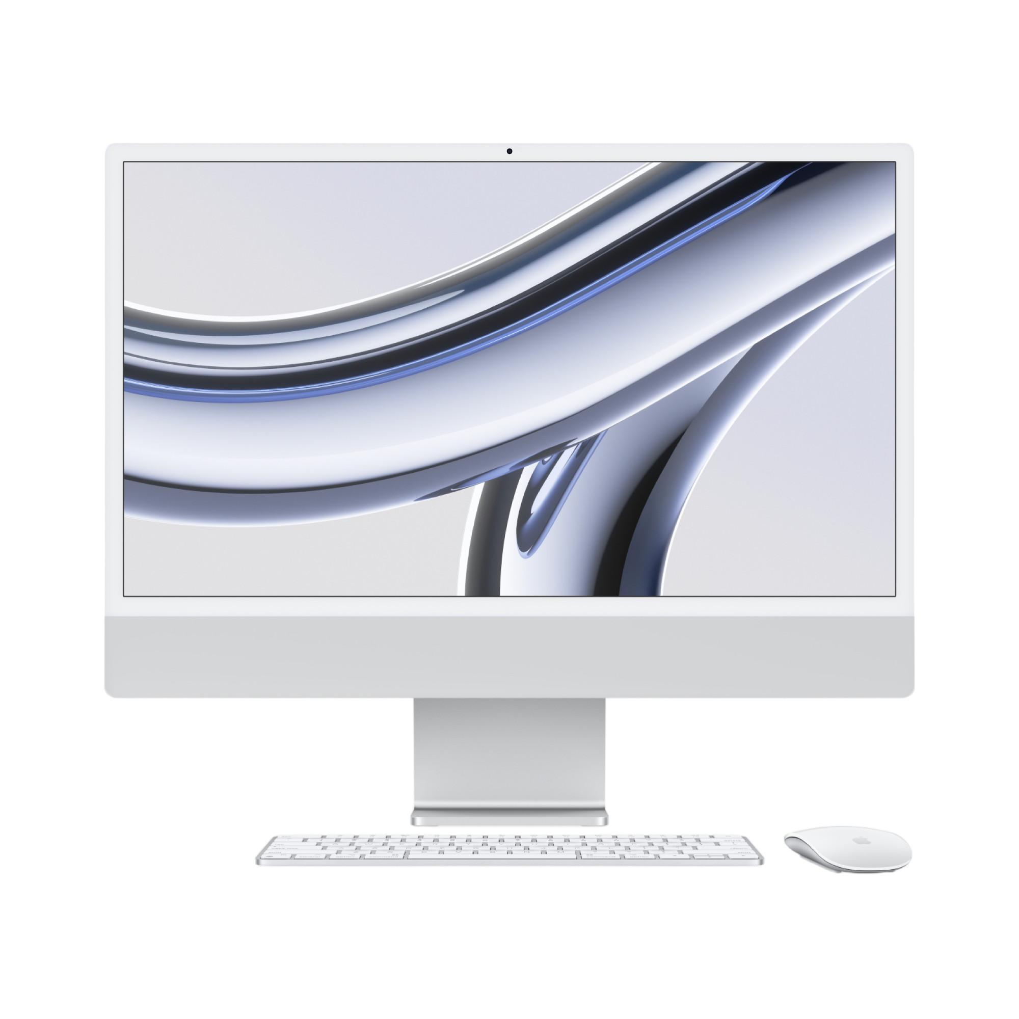 iMac (All In One) 24-inch (2023) MQR93 - M3 chip 8-Core CPU 8-Core GPU 8GB Unified Memory 256GB SSD Storage Silver - alAsil